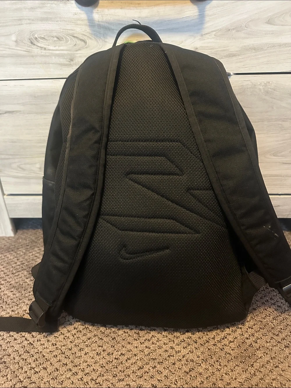 Nike Black Backpack with Volt Green (Neon Yellow) Accents